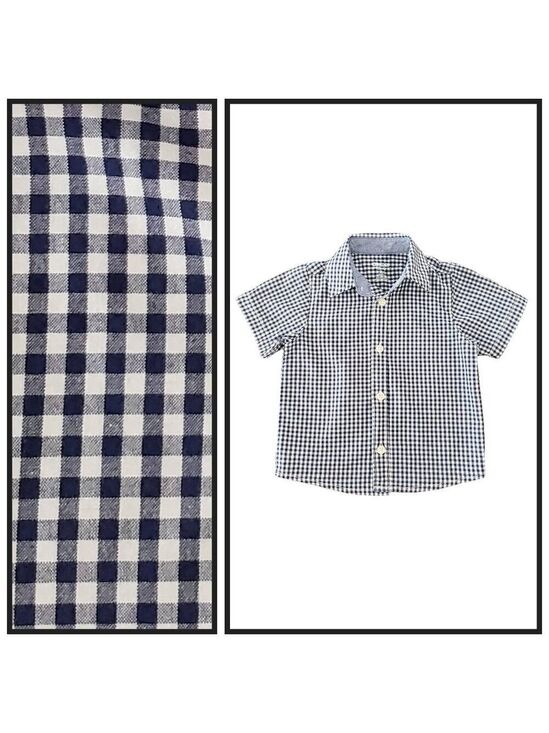 OshKosh B'gosh Other - OshKosh Boys 18M Blue Gingham Button Up Shirt Short Sleeve